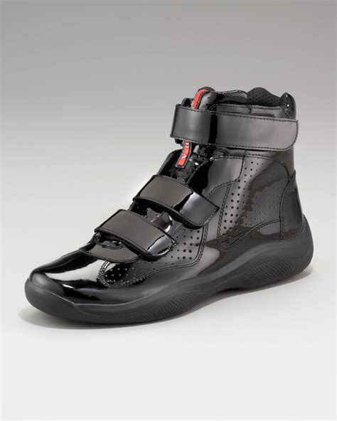 prada sneakers for cheap|high top black prada sneakers.